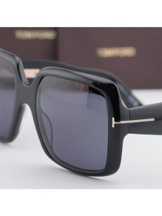 Tom Ford Aurora FT1194 01A Square Sunglasses - Black/Smoke